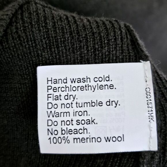 Part Two Merino Wool Open Cardigan Womens Size M Elbow Patches Brown Green - Picture 6 of 6